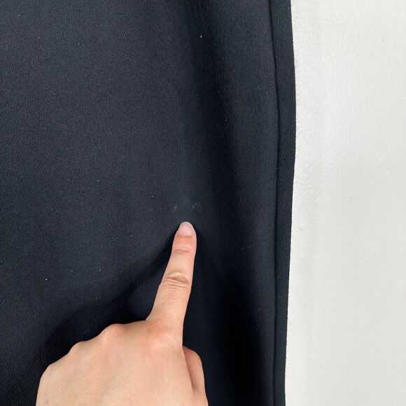 EILEEN FISHER Pants Size Small P Crepe Pull On Elastic Waist Black Pockets - Picture 3 of 9